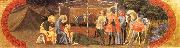 UCCELLO, Paolo Adoration of the Magi (Quarate predella) tw oil painting